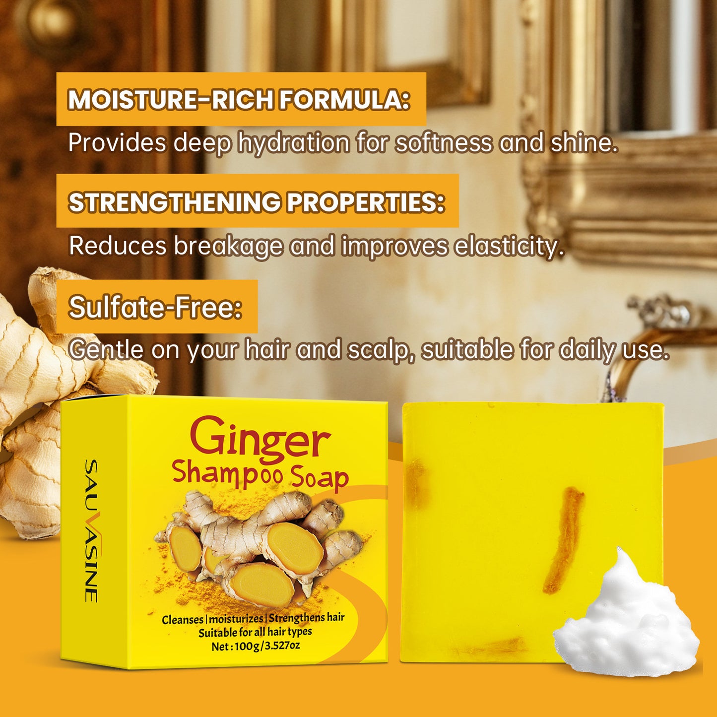 Ginger Shampoo Soap Hair Care