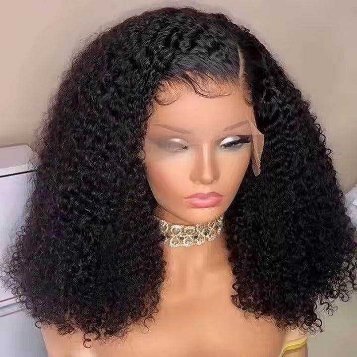 Luxury Curly Lace Front Wig – Pre-Plucked & Natural