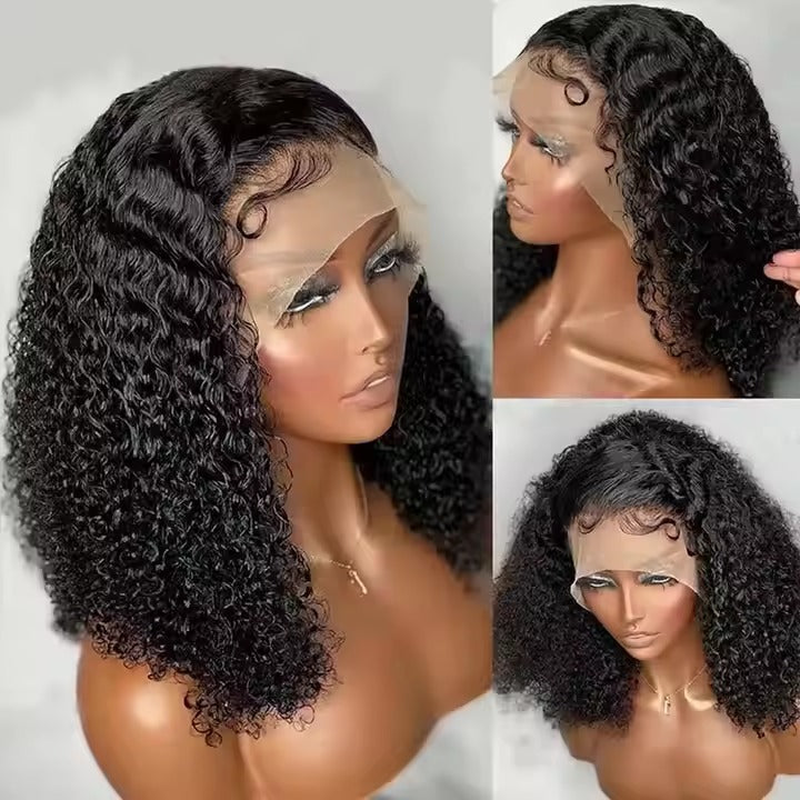 Luxury Curly Lace Front Wig – Pre-Plucked & Natural